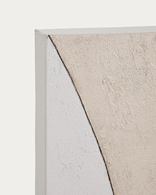 Абстрактный холст Marvilo серо-горчичного цвета 80 x 100 см