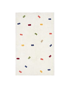 Ковер Epifania белый хлопок с разноцветными точками 90 x 150 см