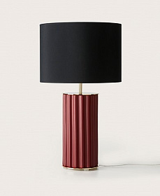 Настольная лампа Sonica золотой металл + черный абажур 801021/35