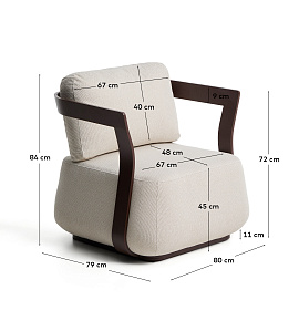 Уличное кресло Tamaris из алюминия коричневого цвета