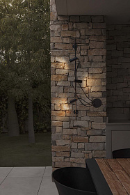 Уличный настенный светильник CLAP черный 3X6W 3000K 38°