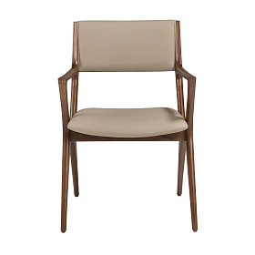 Стул с подлокотниками 4199 из экокожи цвета норки