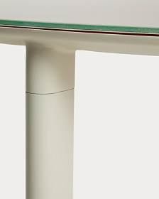 Уличный стол Erice из алюминия и закаленного стекла цвета экрю, 180 x 90 см