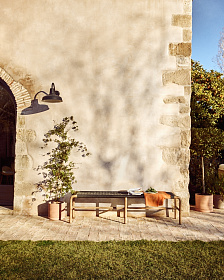 Набор из двух кашпо Karlina с поддоном терракотовых 33 см / 27 см