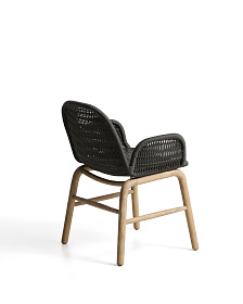 Уличный стул Alipa из массива акации и темно-серой веревки