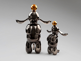 Conejo Декоративная фигура medium серый/оранжевый