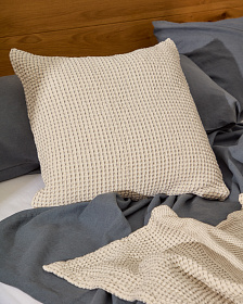 Mabile Комплект из 2 жаккардовых подушек в синюю полоску из 100% хлопка 50 x 50 