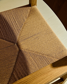 Стул Idun из массива дуба с натуральной отделкой и сиденьем из веревки