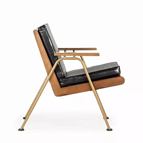 Черное кресло в стиле ретро Arnal