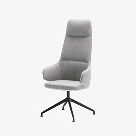 Кресло с высокой спинкой Binar EXECUTIVE 4-спицевое алюминиевое поворотное основание