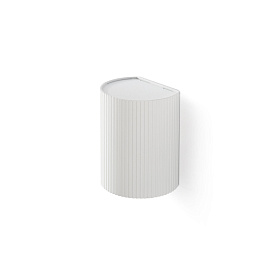SOLE Белый круглый настенный светильник с рифленой поверхностью