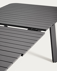 Раздвижной уличный стол Izola из алюминия с графитовой отделкой 220 (280) x 100 см