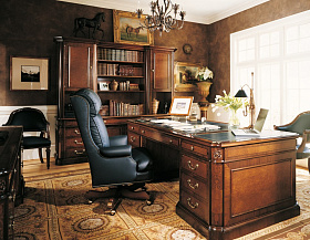 Письменный стол с кожанной столешницей ZAFIRO 203254