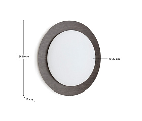 Потолочный светильник Novae из светлой шлифованной стали с имитацией дерева