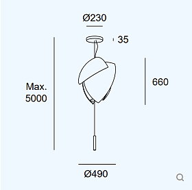 Подвесной светильник Voiles Small Surface 00-7692-21-14