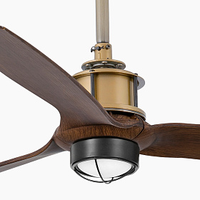 Потолочный вентилятор Deco Fan LED золотой/деревянный