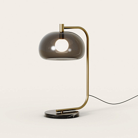 Настольная лампа Cloud серое стекло/золотой металл