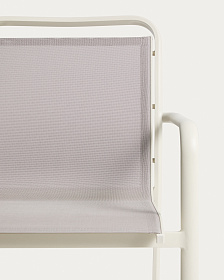 Уличный стул Luri из алюминия цвета экрю и бежевого текстиля