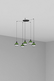 Люстра Claire 5L зеленая