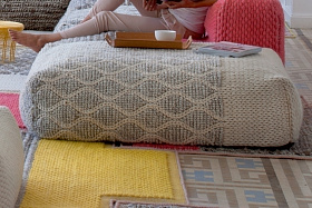 Пуф Mangas Space Rhombus слоновая кость