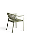 Уличный стул Livadia из зеленого алюминия и веревки