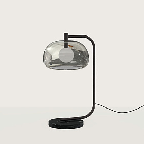 Настольная лампа Cloud прозрачное стекло/черный металл