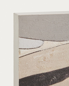 Абстрактный холст Marvilo серо-горчичного цвета 60 x 90 см