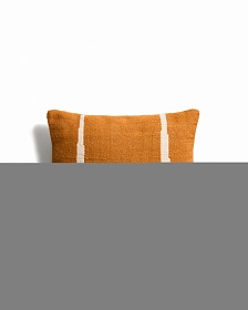 Чехол для подушки Daila оранжевого цвета 100% ПЭТ с рисунком в стиле икат 30 x 50 см