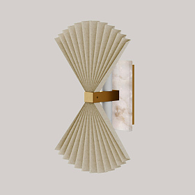 Настенный светильник Hita состаренное золото/белый мрамор