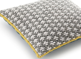 Подушка Silai светло-серый - синий 50x50