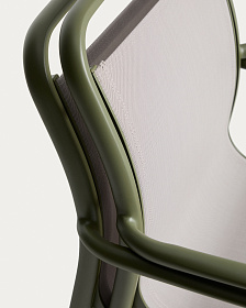 Комплект садовой мебели Brela стол и 6 стульев Luri из зеленого алюминия