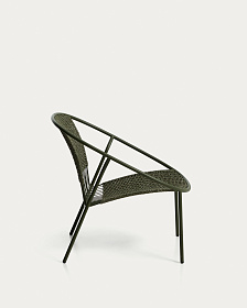 Уличное кресло Atrani из оцинкованной стали и зеленой веревки