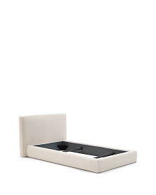 Кровать Blok бежевая со съемными чехлами под матрас 90 х 200 см