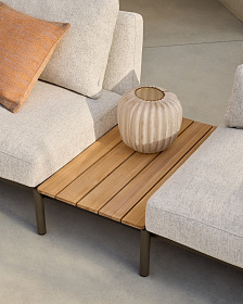 Ваза Lumia из стекла бежевого цвета  27см