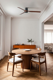 Потолочный вентилятор PUNT TUB M Ш1300MM черный 3 PALAS темное дерево