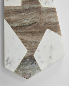 Пятиугольная сервировочная доска Vanina из серого и белого мрамора